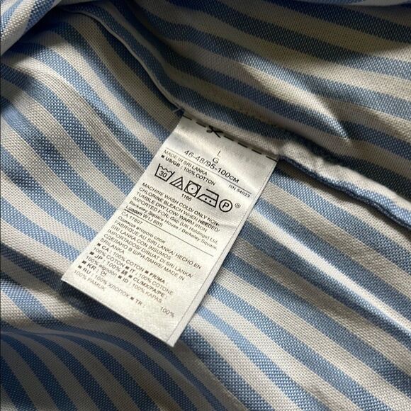 Womens Banana Republic Dillon Shirt Blue and White Striped Button Down Shirt - Picture 5 of 5